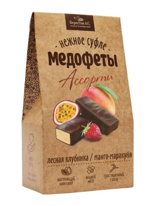  Берестов Медофеты Манго маракуйя и клубникой,150г    в Миассе