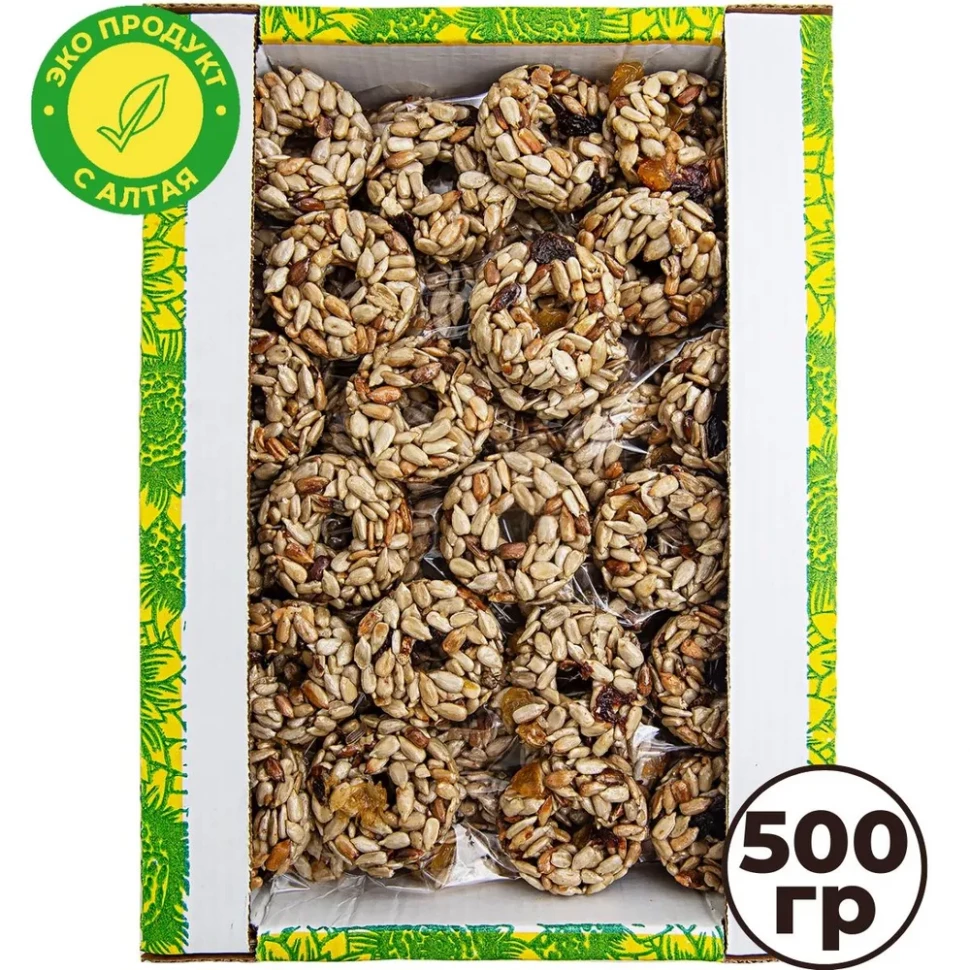  Козинаки из подсолнечника с медом и сухофруктами "Зачетные" 500г в Миассе