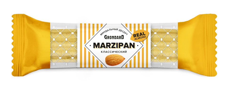  TM Grondard   (10361) Батончики НЕглазированные Марципановые Классика, (28шт по 40г)        в Миассе
