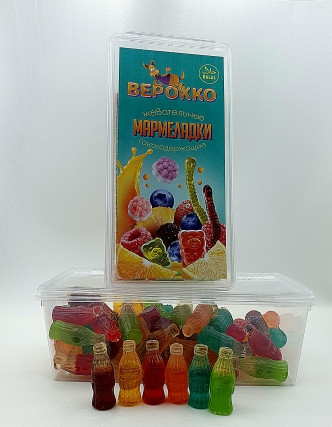 №2 Жевательный мармелад Бутылочки МИКС, 250г      в Миассе