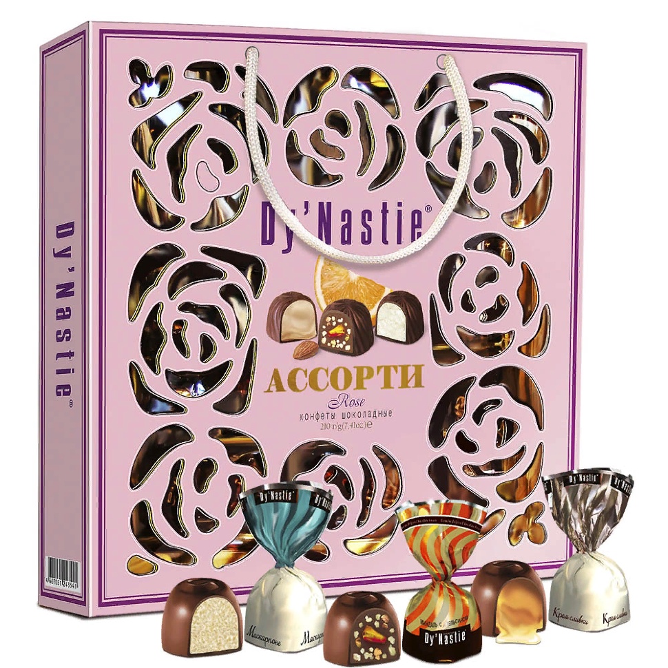  Династия Сумка 170г Конфеты "Ассорти ROSE"    в Миассе