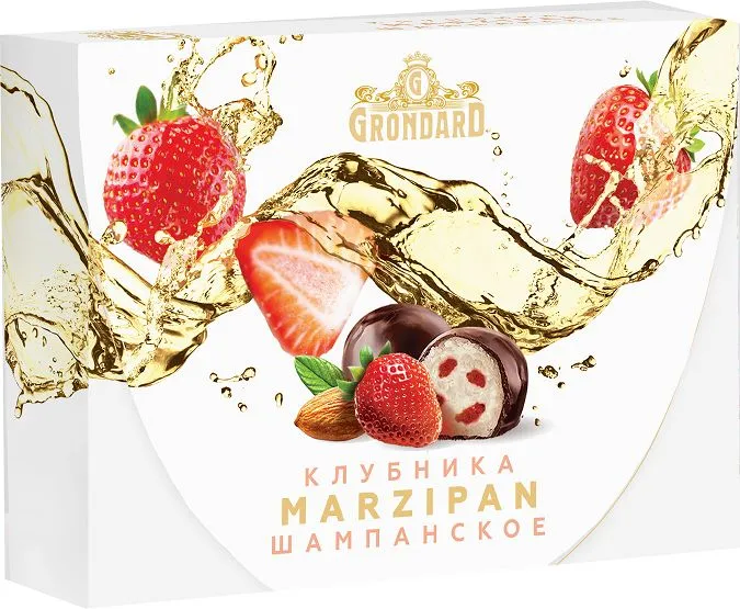  TM Grondard       (10185) Конфеты глазированные Марципановые Клубника и Шампанское, 98г в Миассе